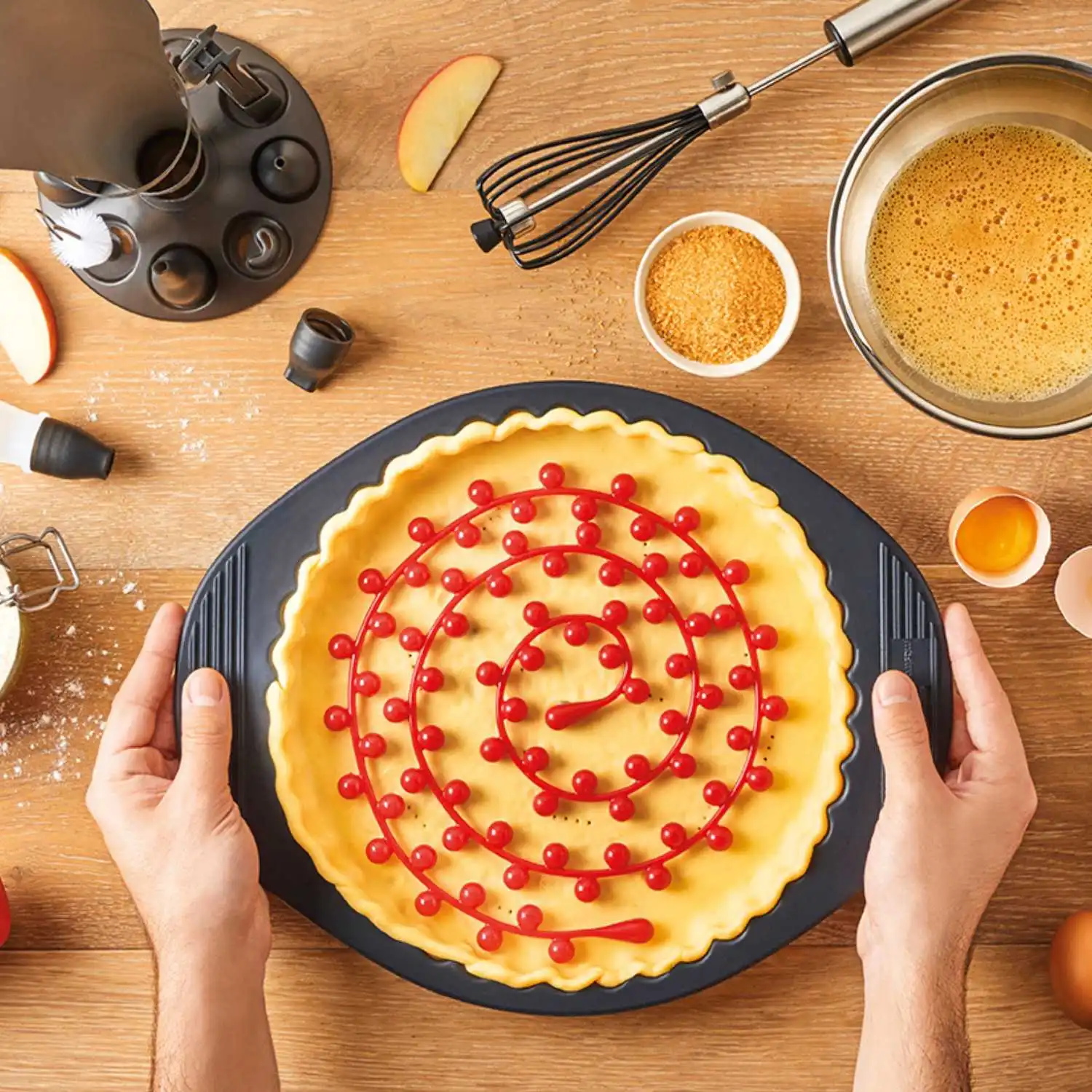 Chaîne de cuisson - Fond de tarte - Silicone - Rouge - Image 4
