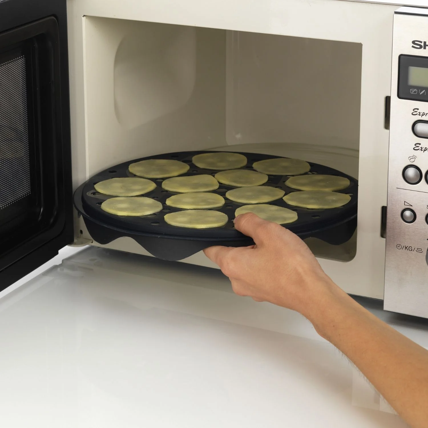 Kit Cuit-chips au micro-ondes Healthy - 1 plateau et 1 mandoline - Topchips - Image 5