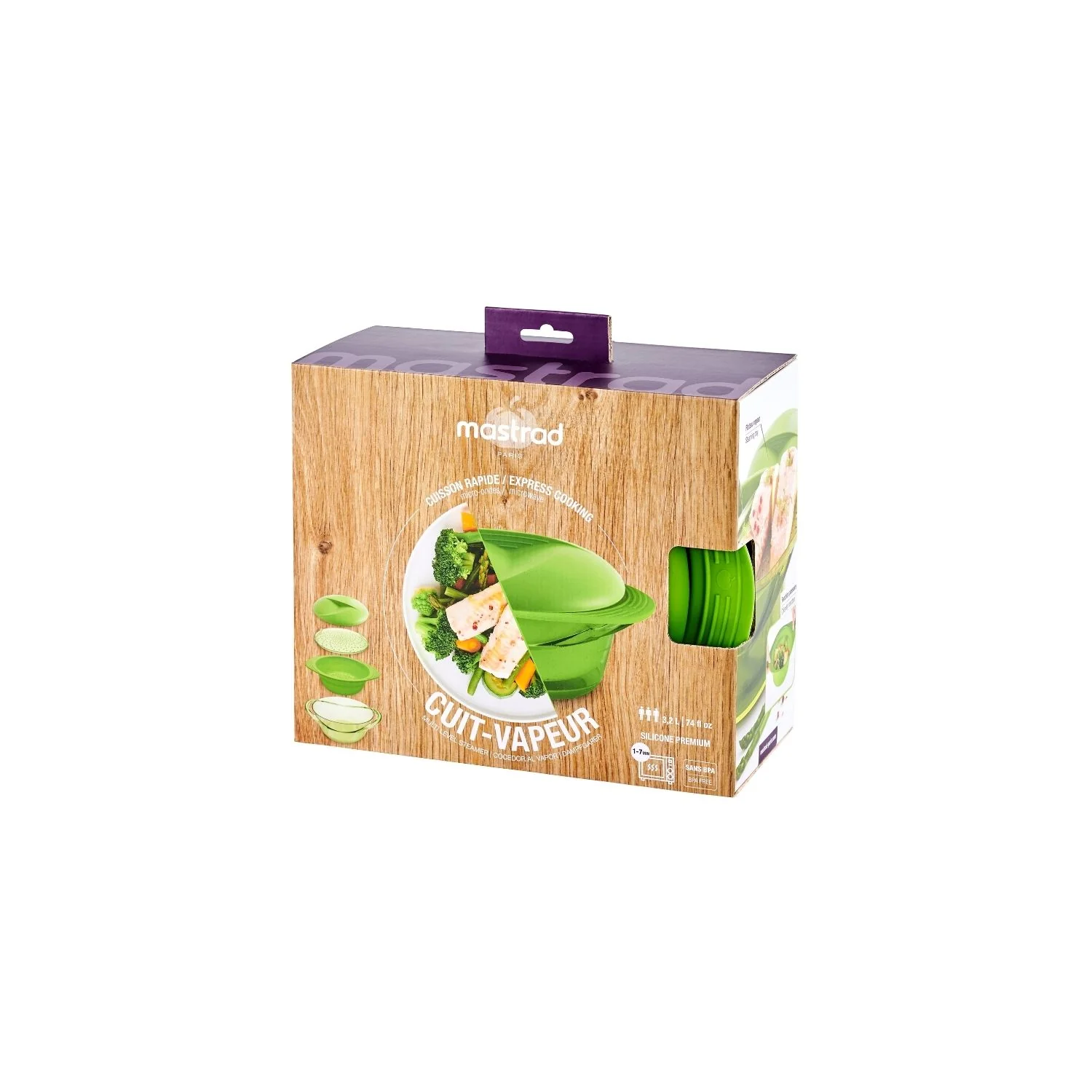 Cuit-vapeur avec couvercle au micro-ondes - 3,2L - Image 6