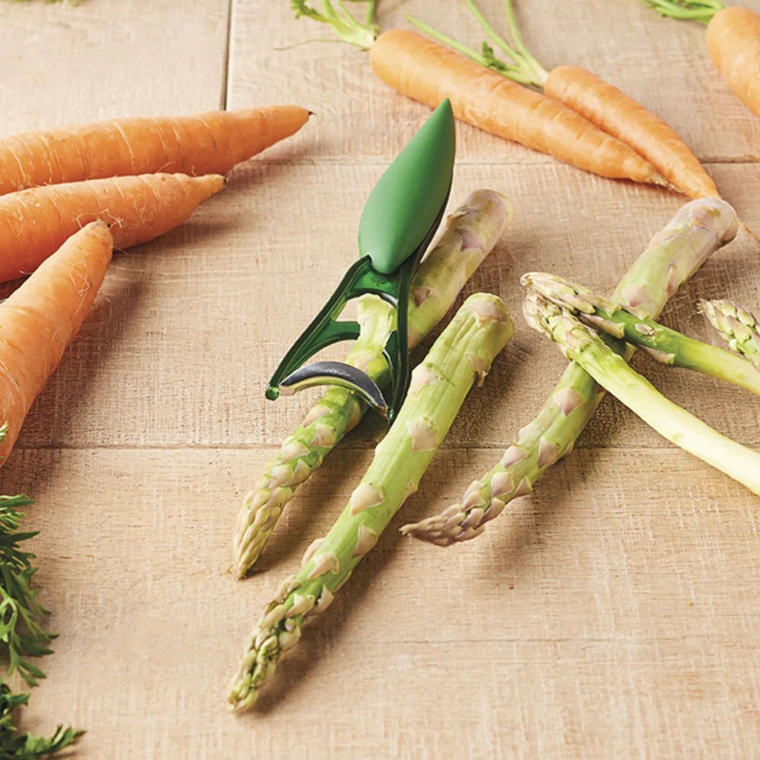 Éplucheur à asperges - Lame courbée en acier inoxydable - Elios - Image 3