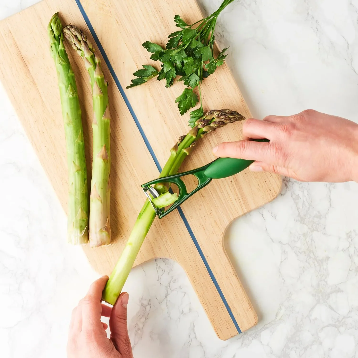 Éplucheur à asperges - Lame courbée en acier inoxydable - Elios - Image 4