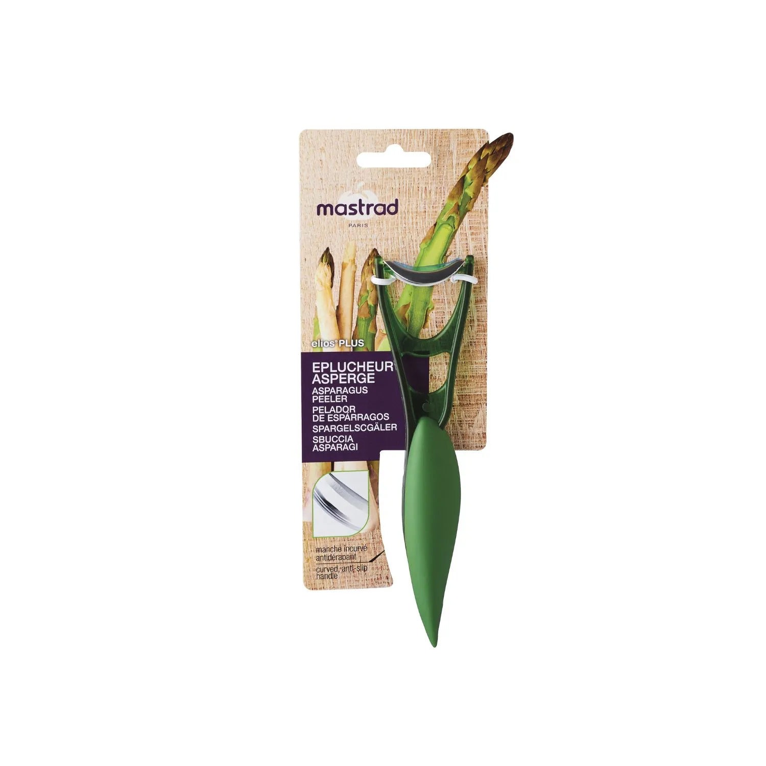 Éplucheur à asperges - Lame courbée en acier inoxydable - Elios - Image 6