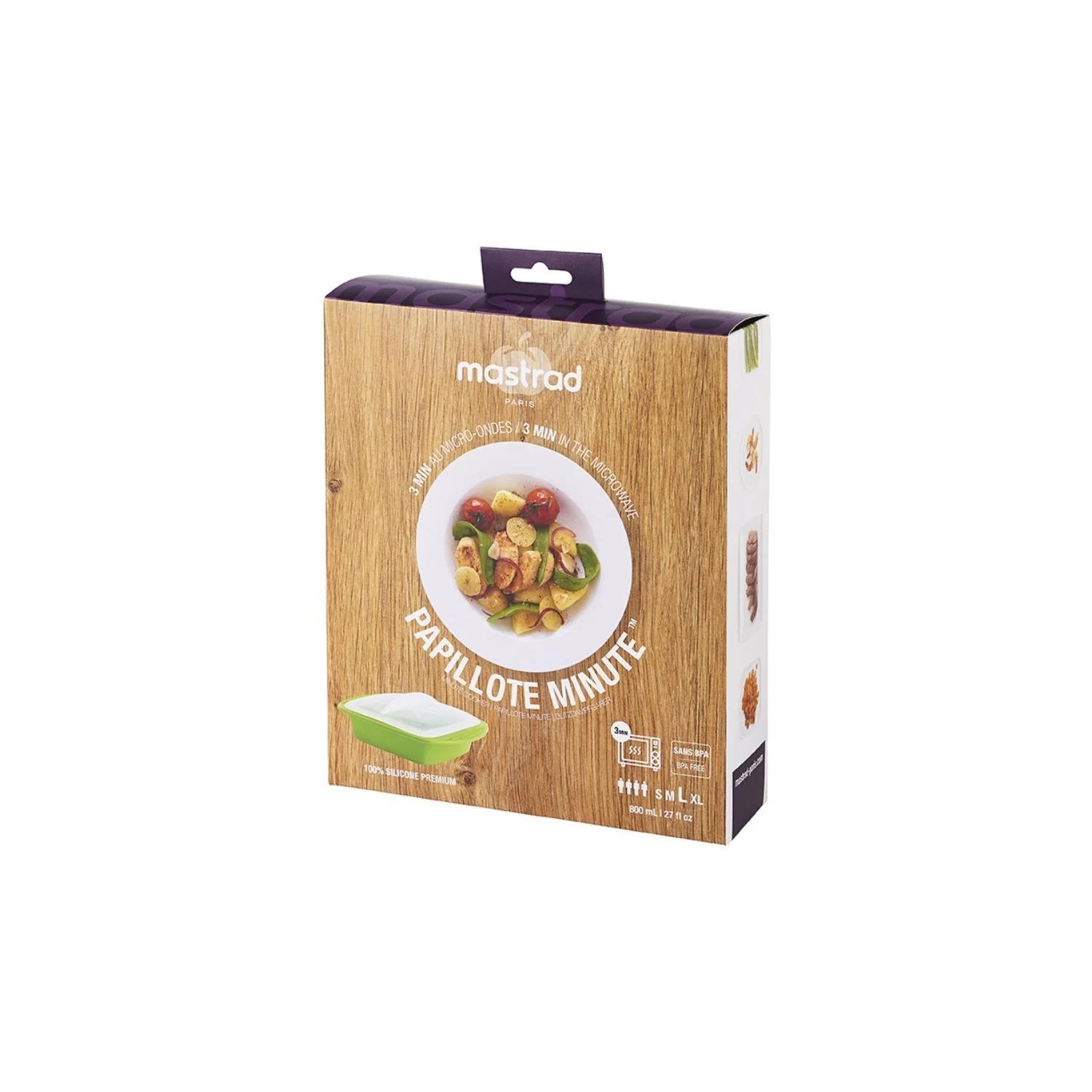 Papillote minute - Grande 1L - Cuisson saine - Silicone - Image 3