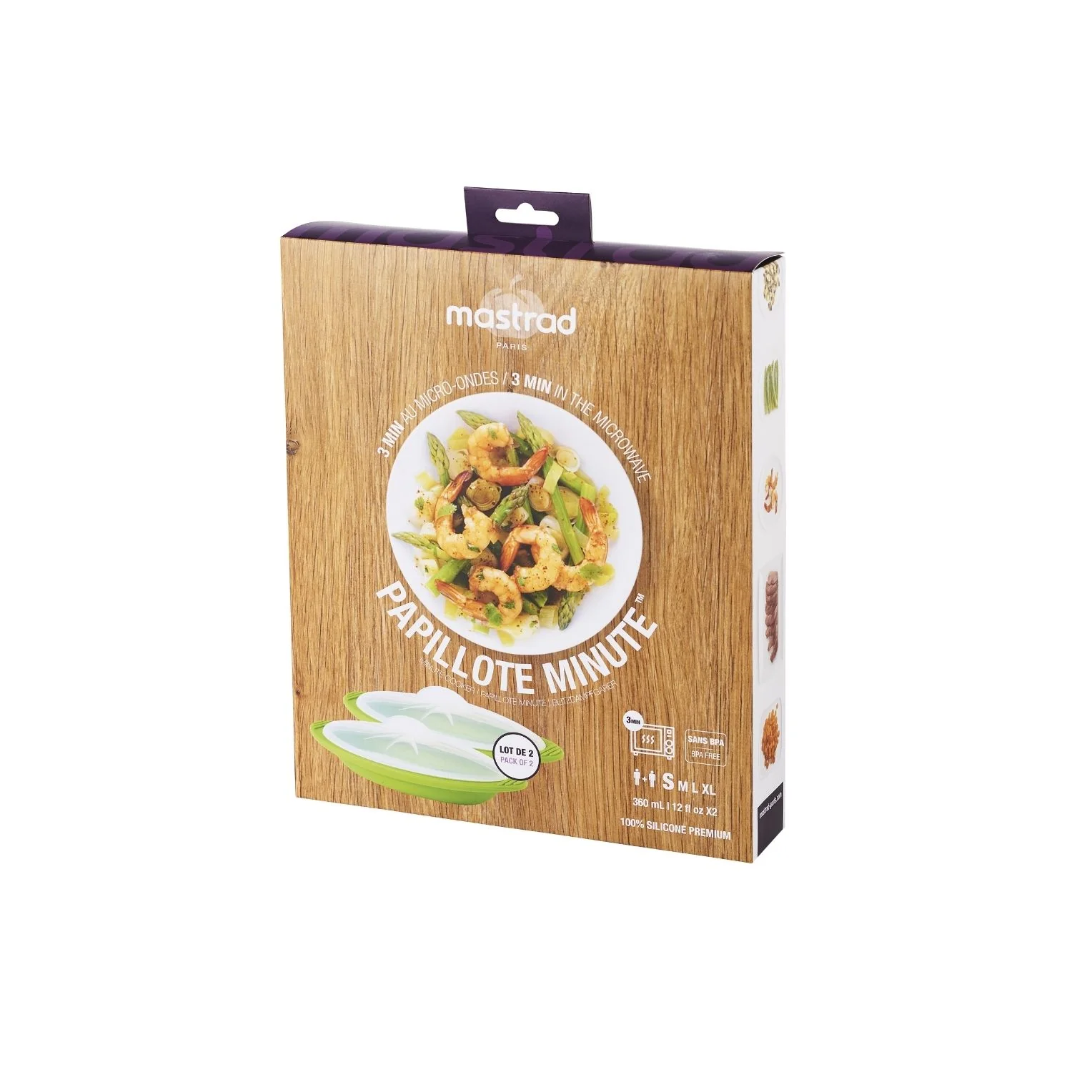 Papillote minute - lot de 2 petites - Cuisson saine - Silicone - Image 3