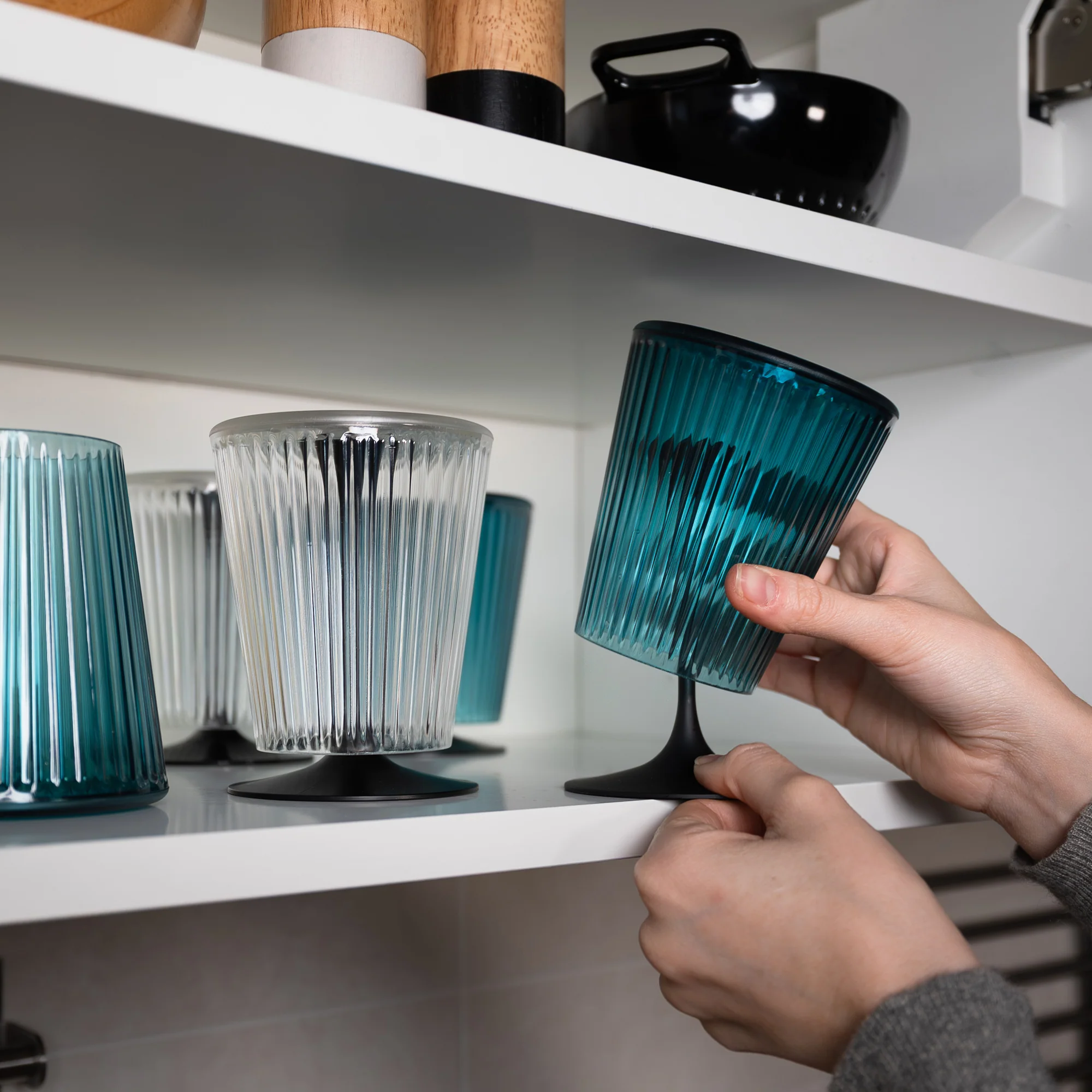 Splitglass Easy - set 6 verres colorés + 6 pieds noirs - Image 4