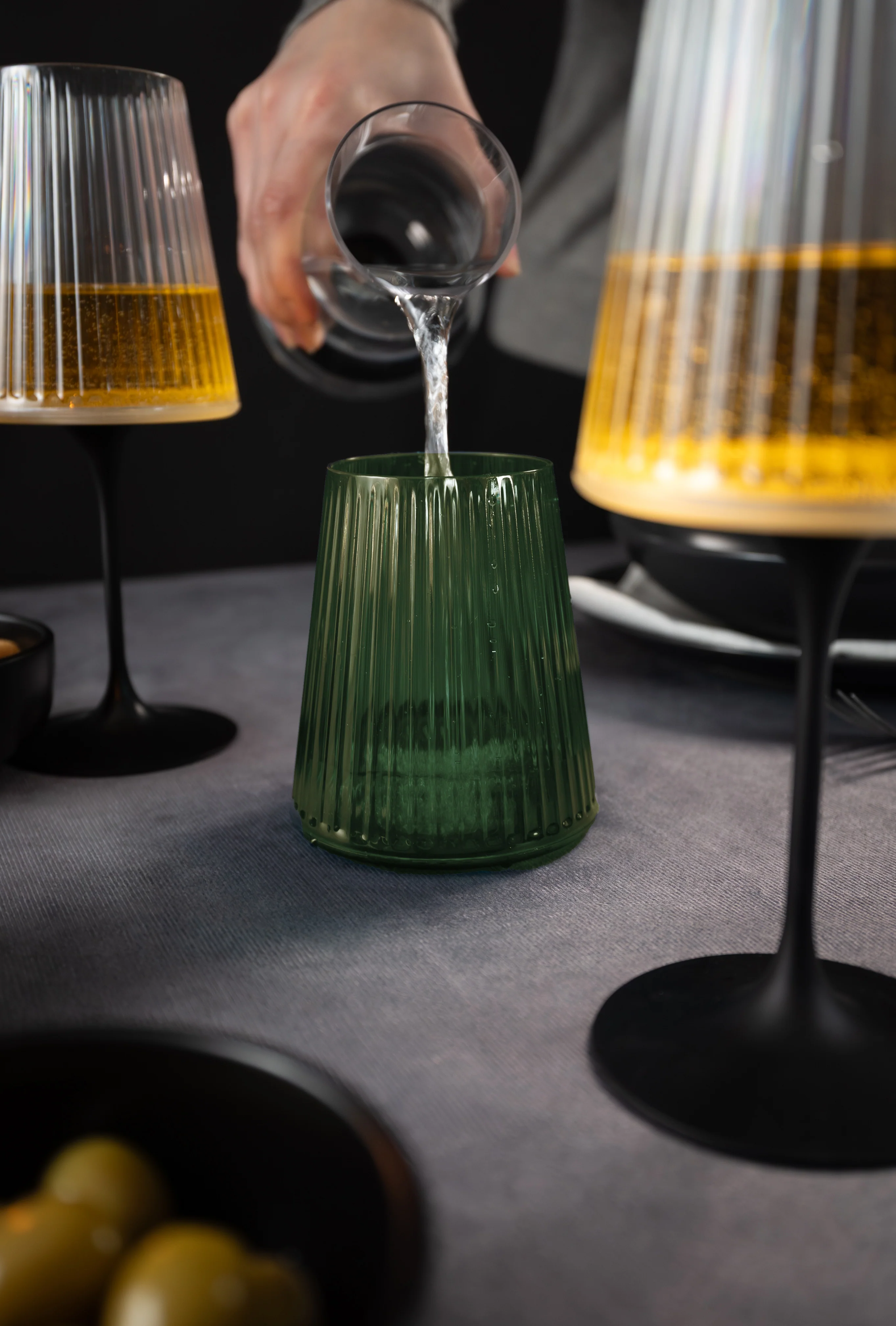 SplitGlass Easy - Verre à eau / vin rouge - vert kaki - Image 3