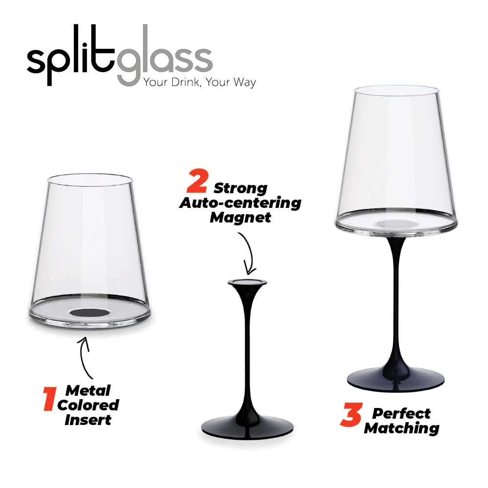 Splitglass - Pied métal - noir - Image 3