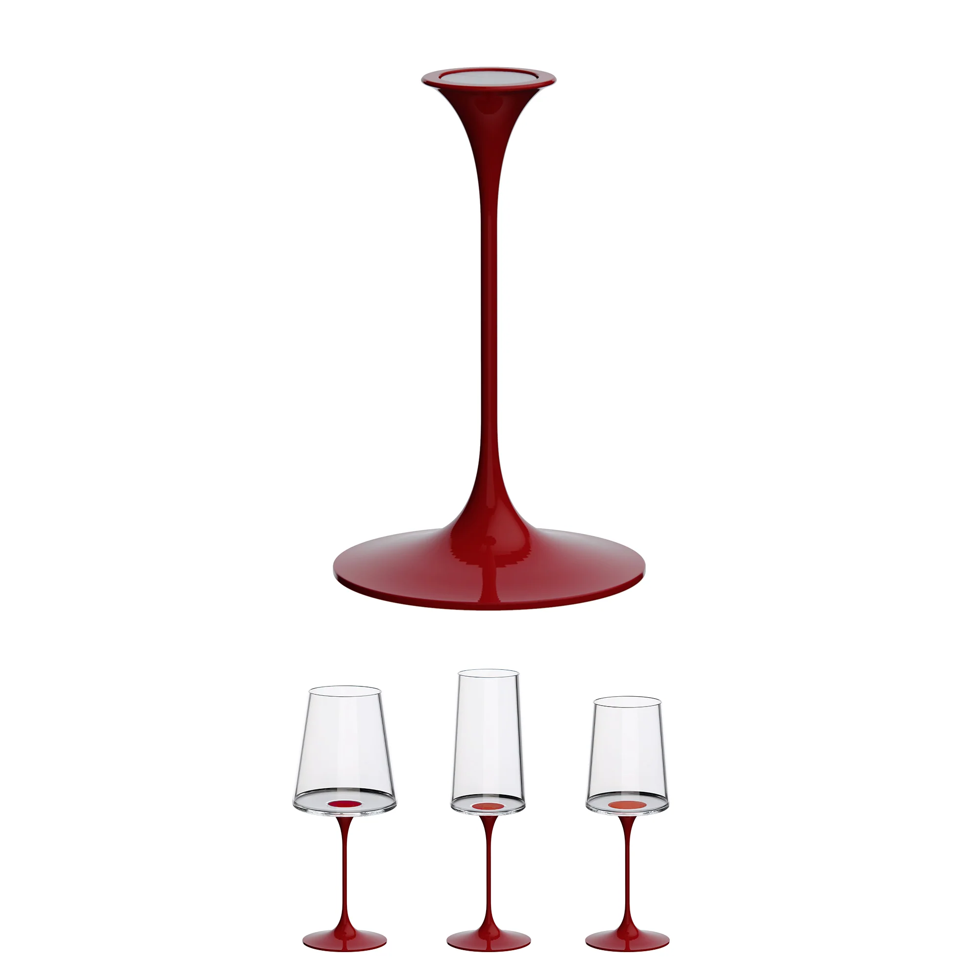 Splitglass - Pied métal - rouge - Image 3